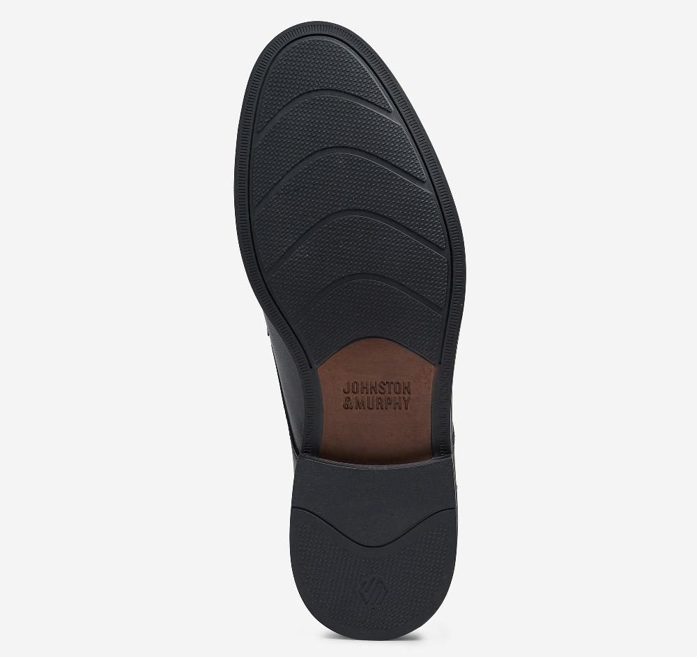 Johnston & Murphy Mason Cap Toe Black Full Grain