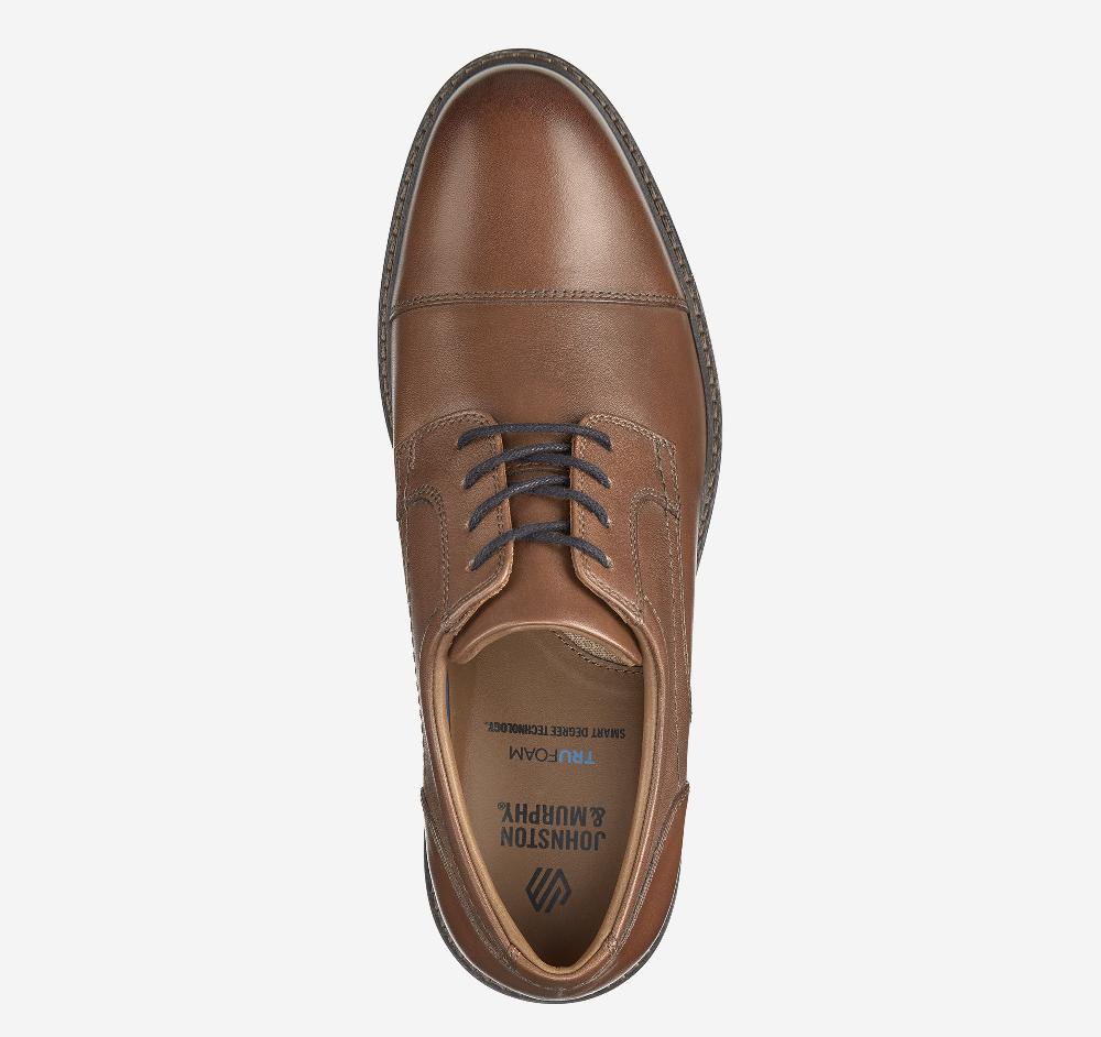Johnston & Murphy Mason Cap Toe Tan Full Grain