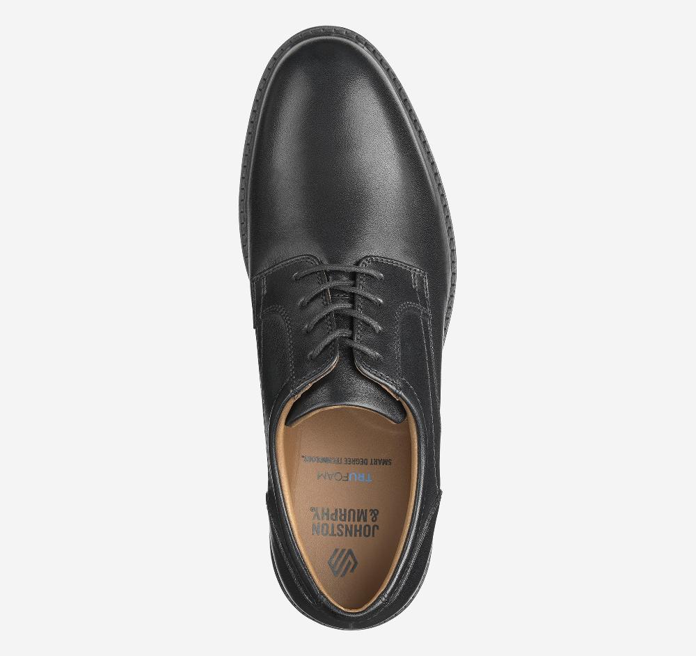 Johnston & Murphy Mason Plain Toe Black Full Grain