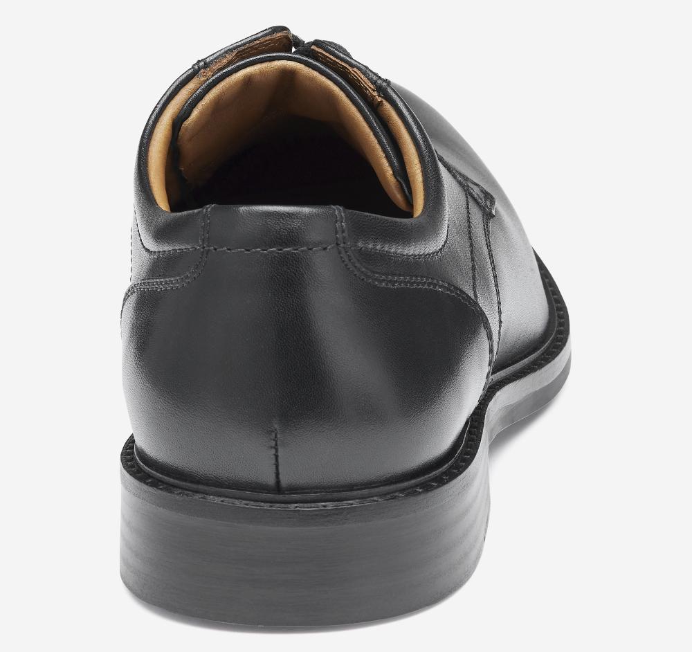 Johnston & Murphy Mason Plain Toe Black Full Grain