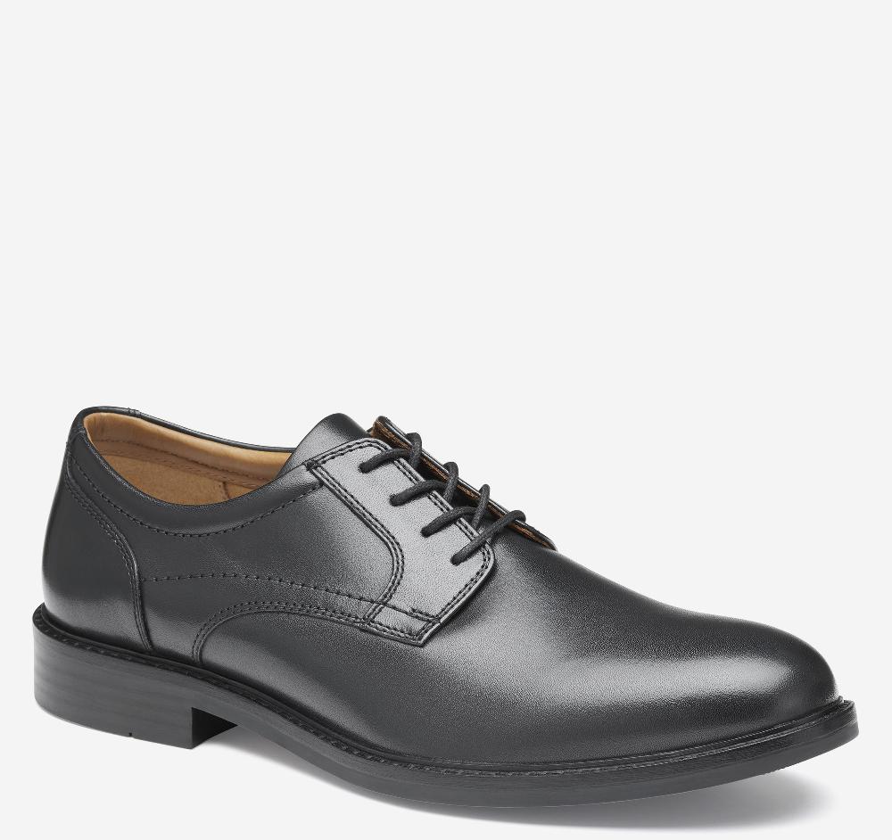 johnston & murphy Mason Plain Toe Black Full Grain