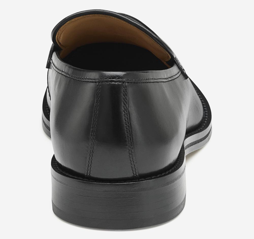 Johnston & Murphy Meade Penny Black Italian Calfskin
