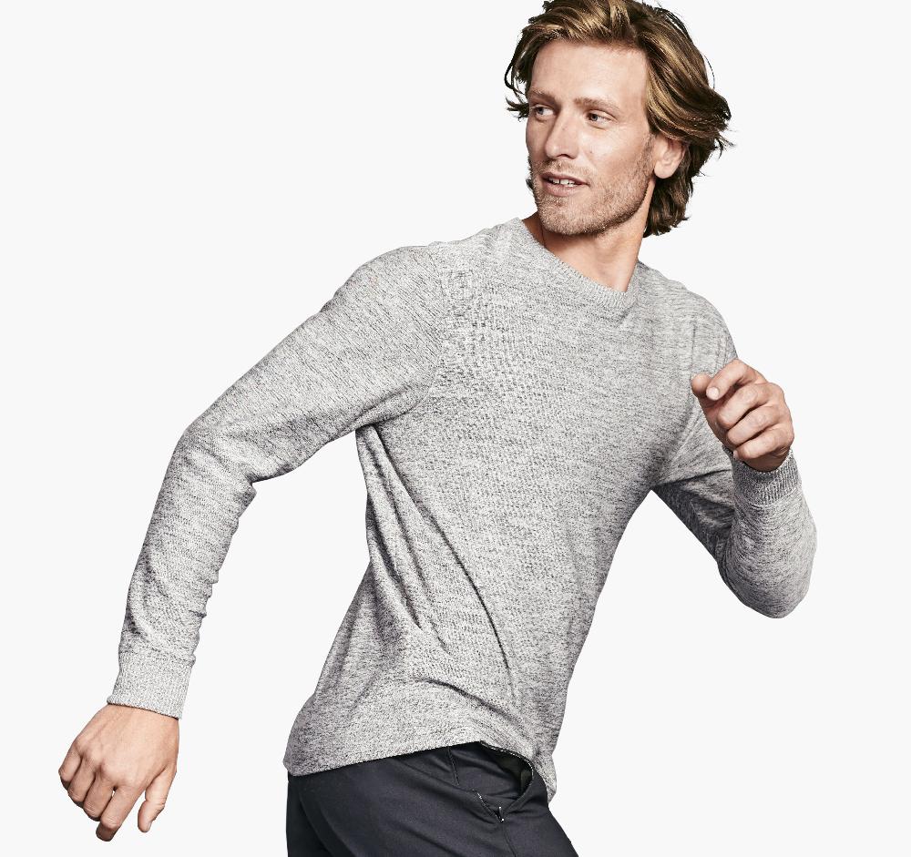 Johnston & Murphy Melange Pullover Gray