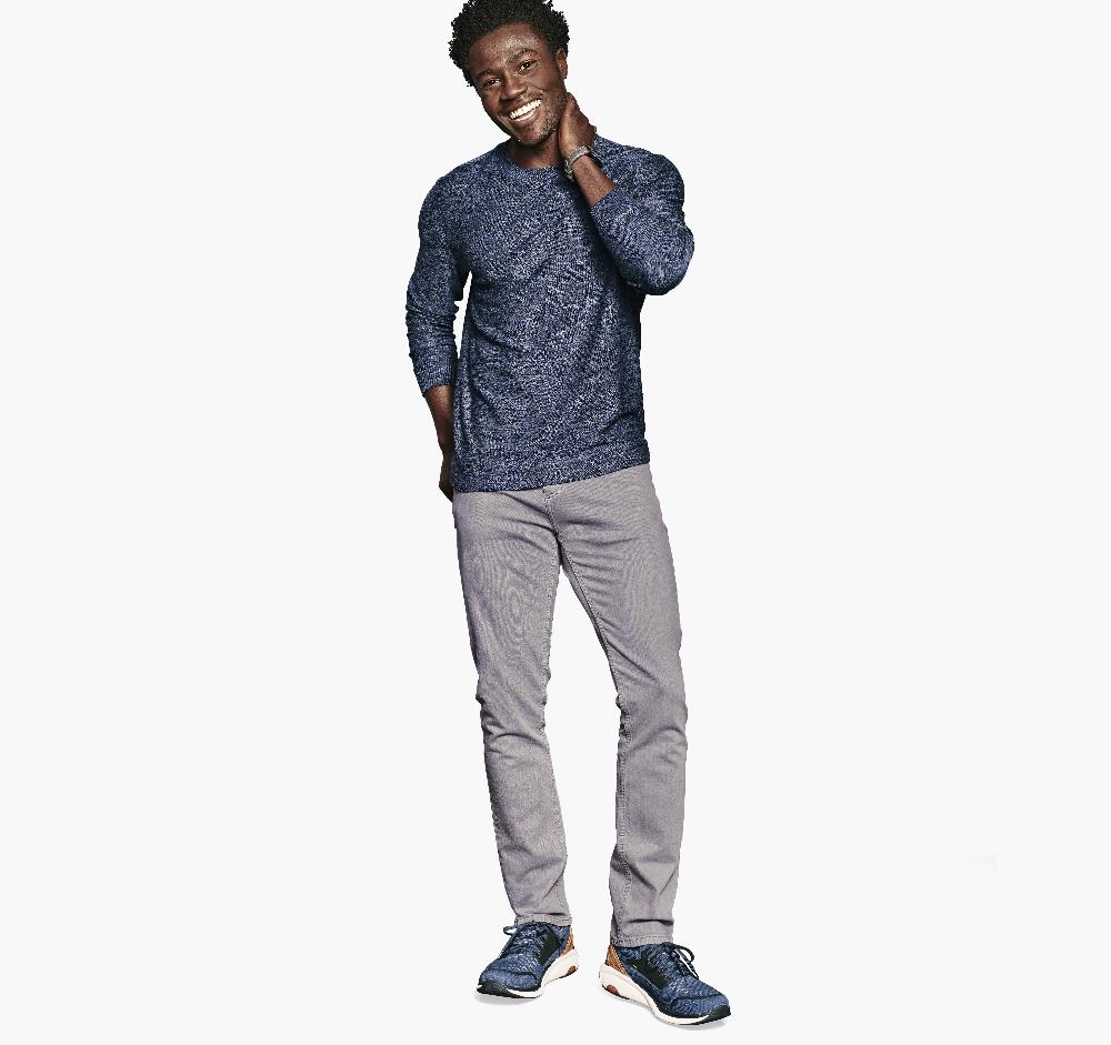 Johnston & Murphy Melange Pullover Navy