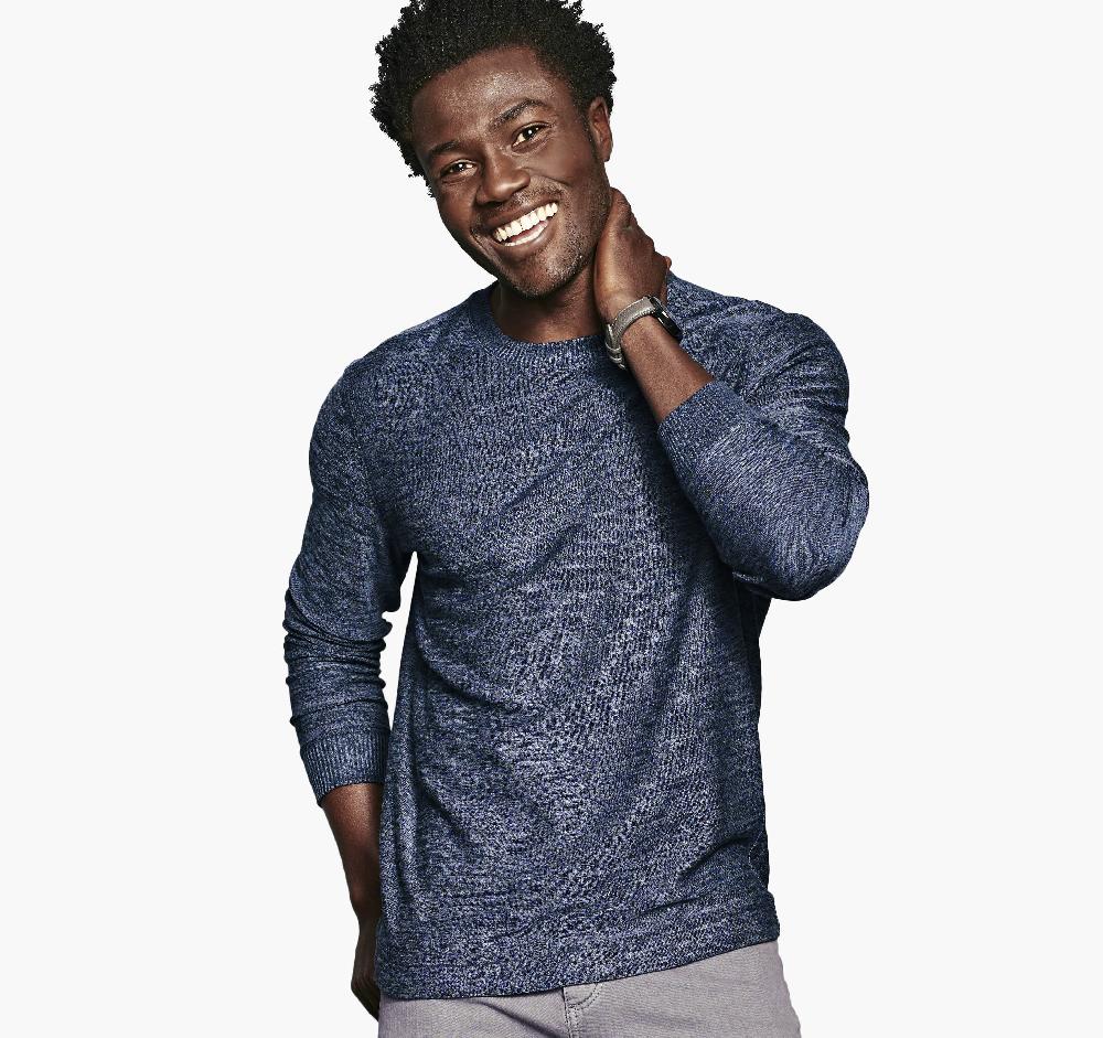 johnston & murphy Melange Pullover Navy