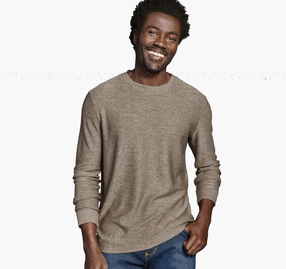 Johnston & Murphy Melange Pullover Oatmeal