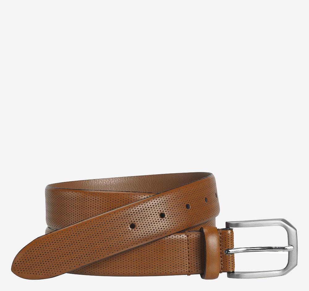 johnston & murphy Micro Perf Belt Tan