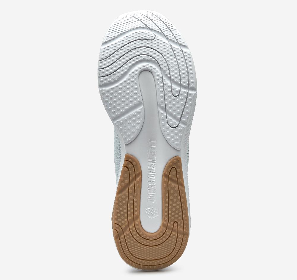 Johnston & Murphy Miles Knit Lace-Up Light Gray Knit