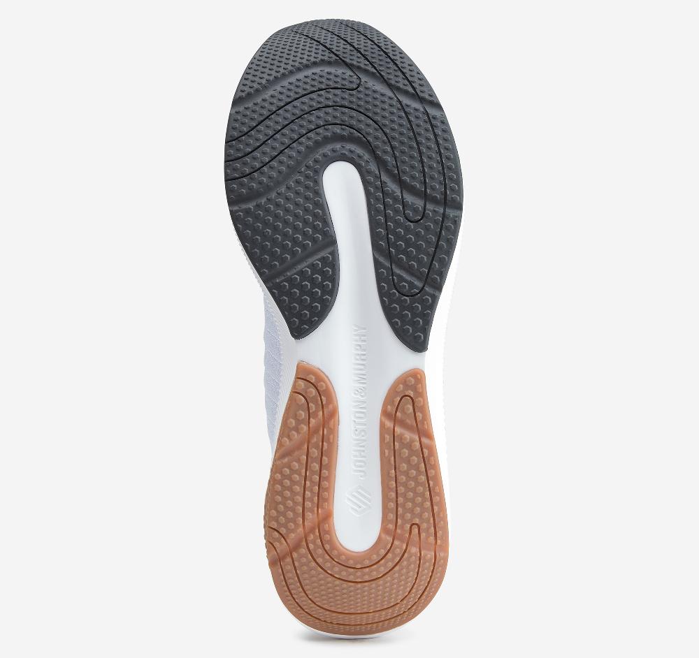 Johnston & Murphy Miles Knit Lace-Up White Knit