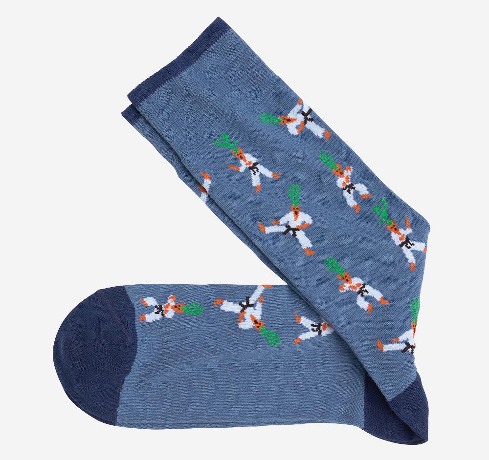 johnston & murphy Novelty Socks Blue Karate Carrot