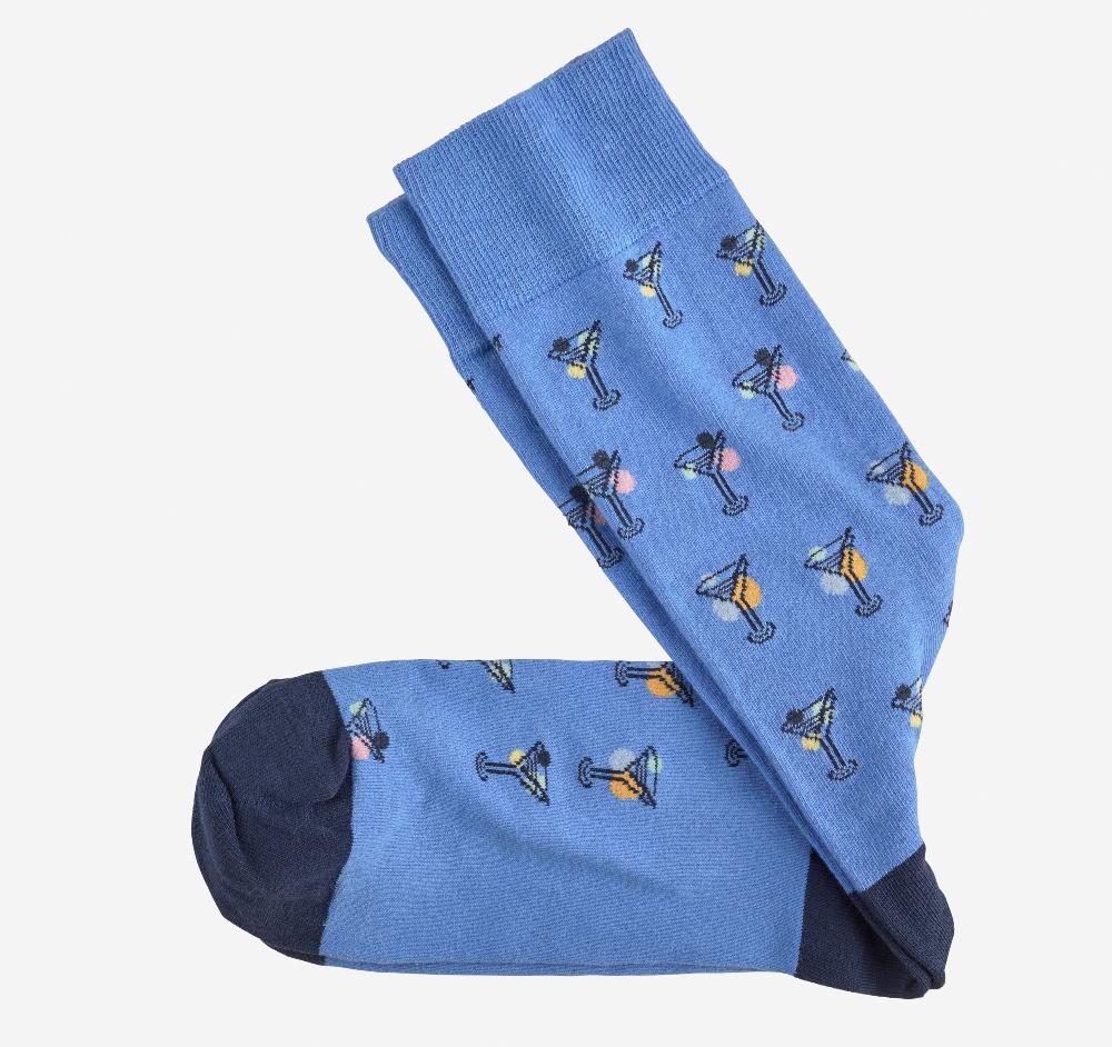 johnston & murphy Novelty Socks Blue Martini