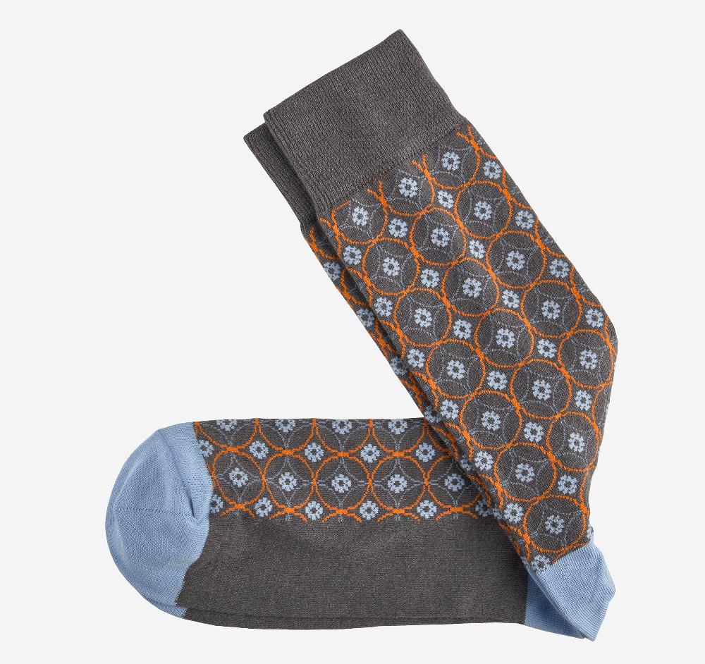 johnston & murphy Novelty Socks Charcoal Chain Link