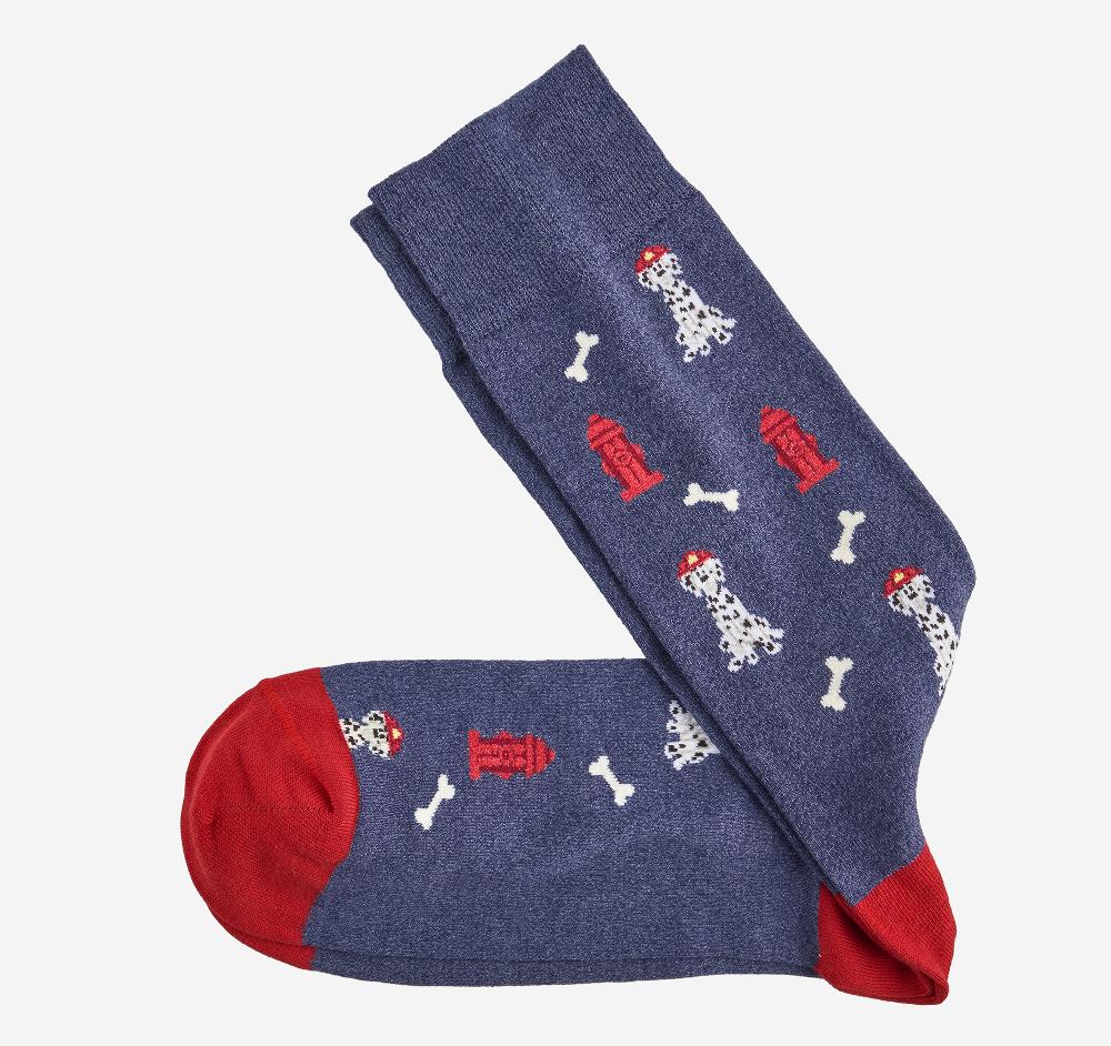 johnston & murphy Novelty Socks Denim Dalmatian