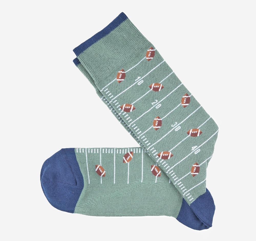 johnston & murphy Novelty Socks Green Football Field