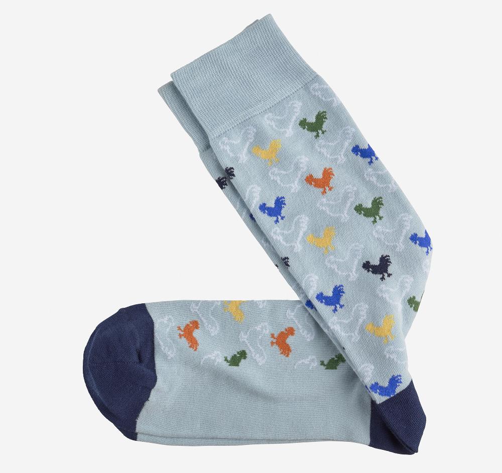 johnston & murphy Novelty Socks Light Blue Chicken
