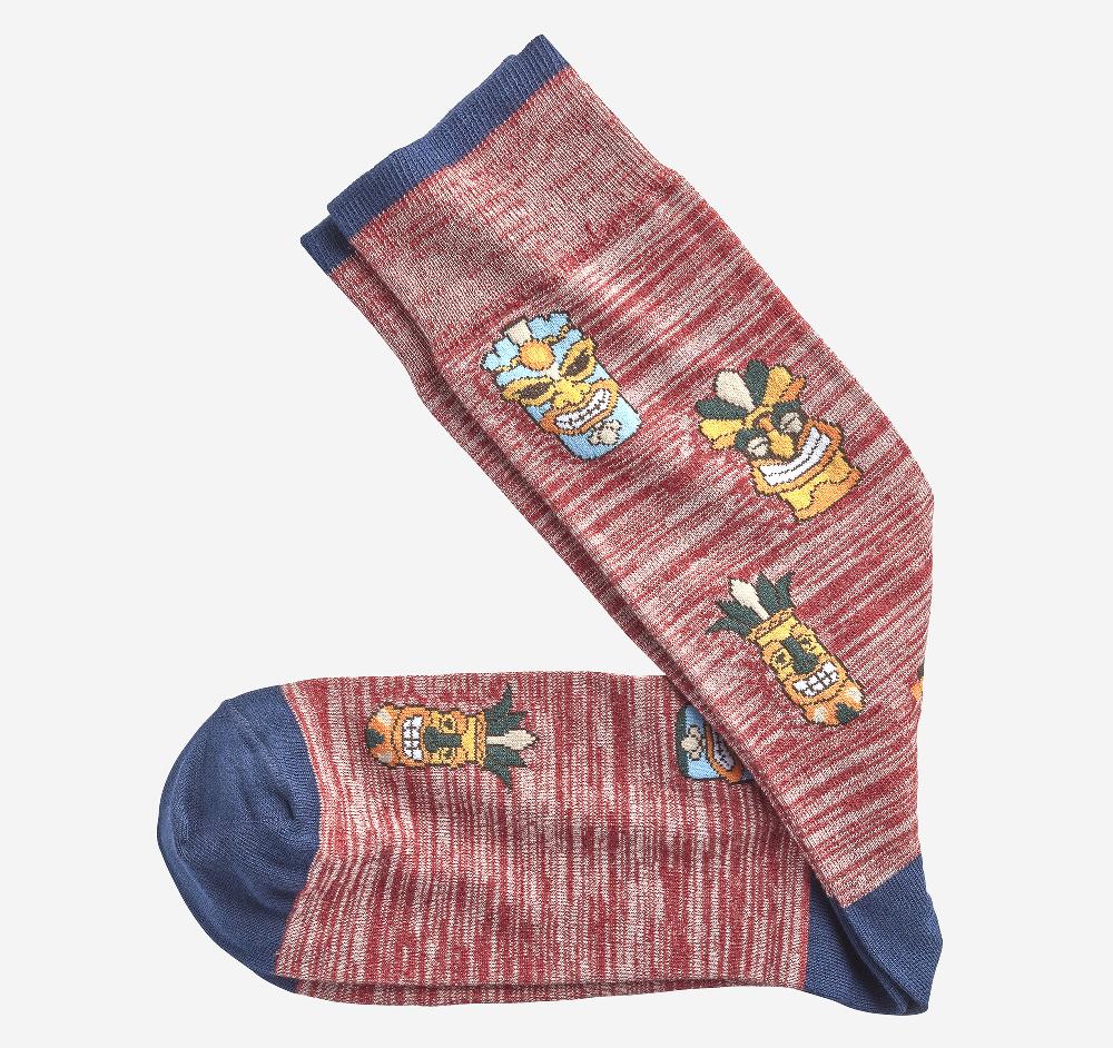 johnston & murphy Novelty Socks Pink Tiki Head