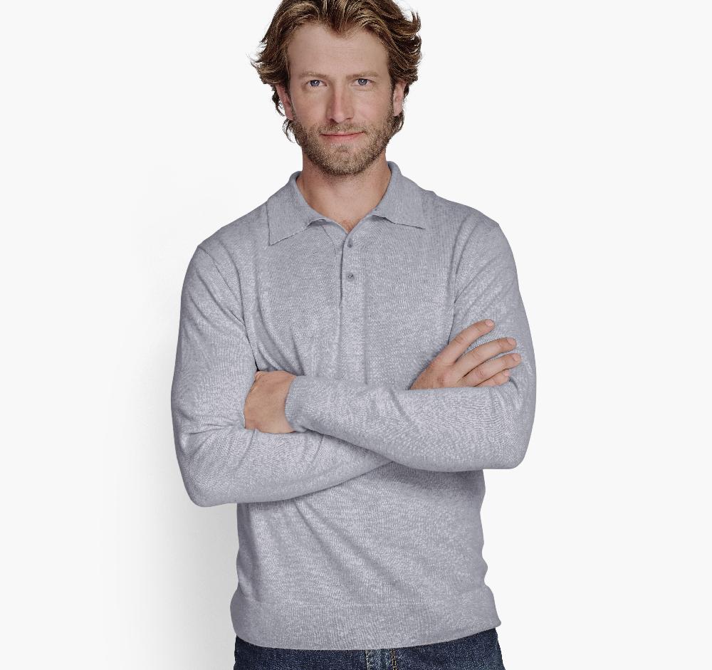 johnston & murphy Polo Sweater Light Gray