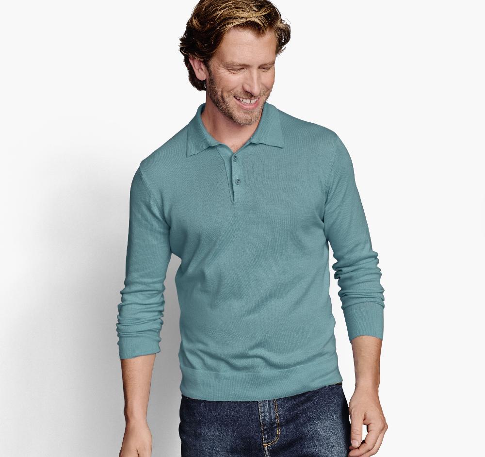 johnston & murphy Polo Sweater Teal