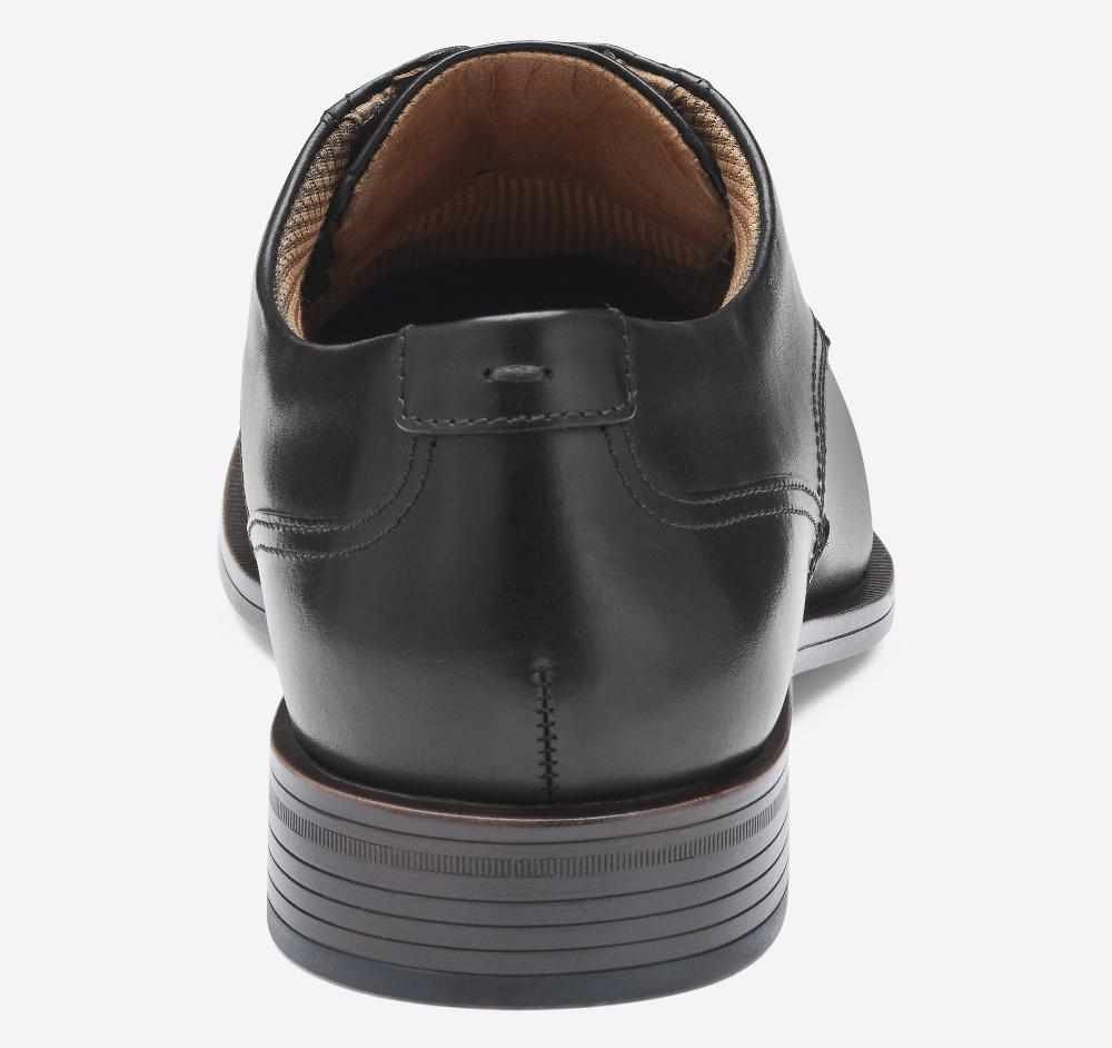 Johnston & Murphy Reeve Plain Toe Black Full Grain