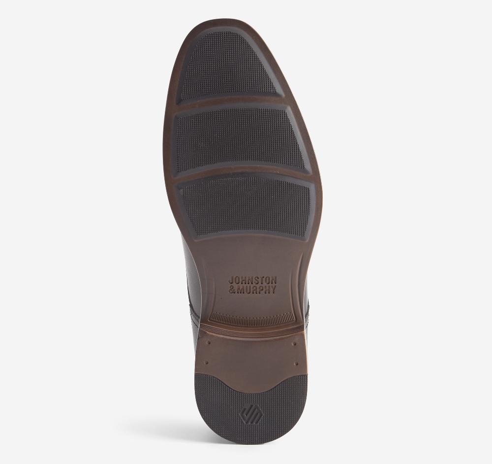 Johnston & Murphy Reeve Plain Toe Black Full Grain
