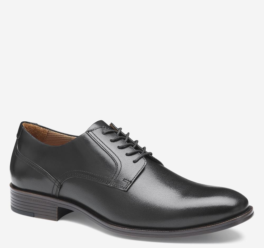 johnston & murphy Reeve Plain Toe Black Full Grain