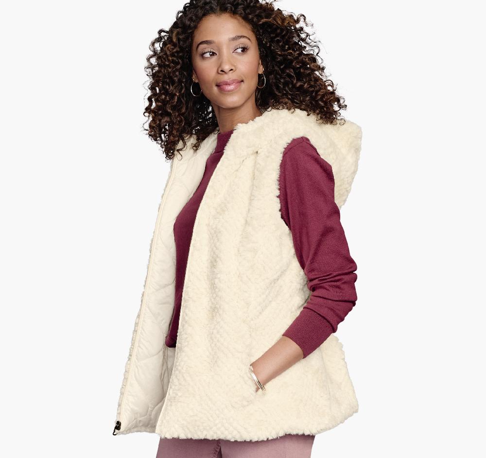 johnston & murphy Reversible Faux-Fur Vest Cream