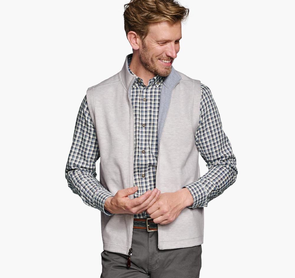 johnston & murphy Reversible Solid Vest White/Grey