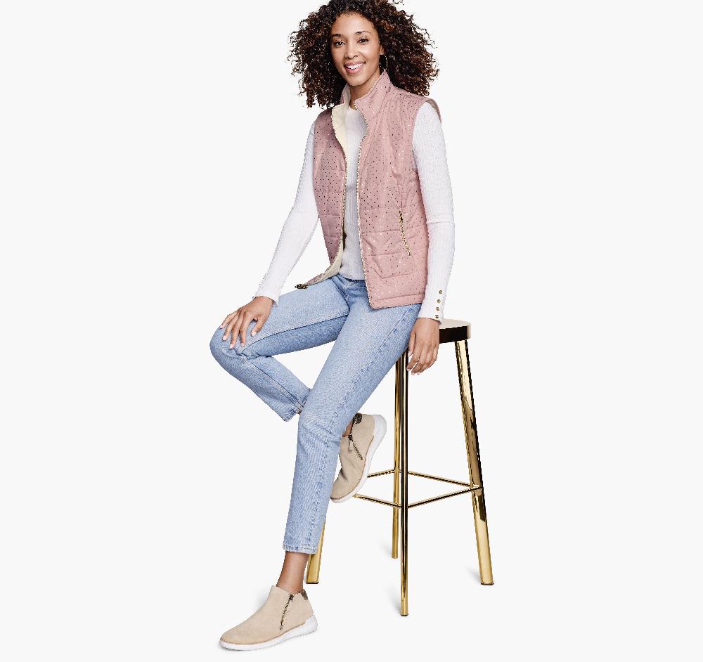 Johnston & Murphy Reversible Vest Blush/Cream