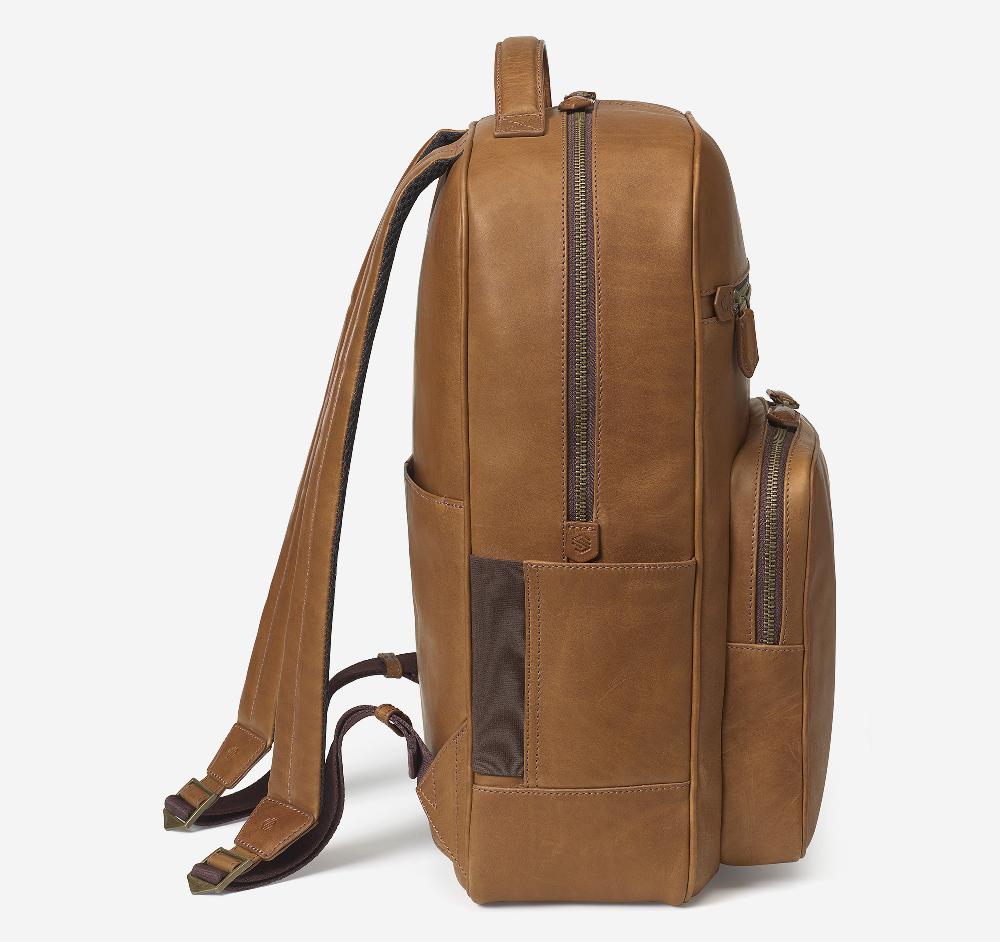 Johnston & Murphy Rhodes Backpack Tan Full Grain
