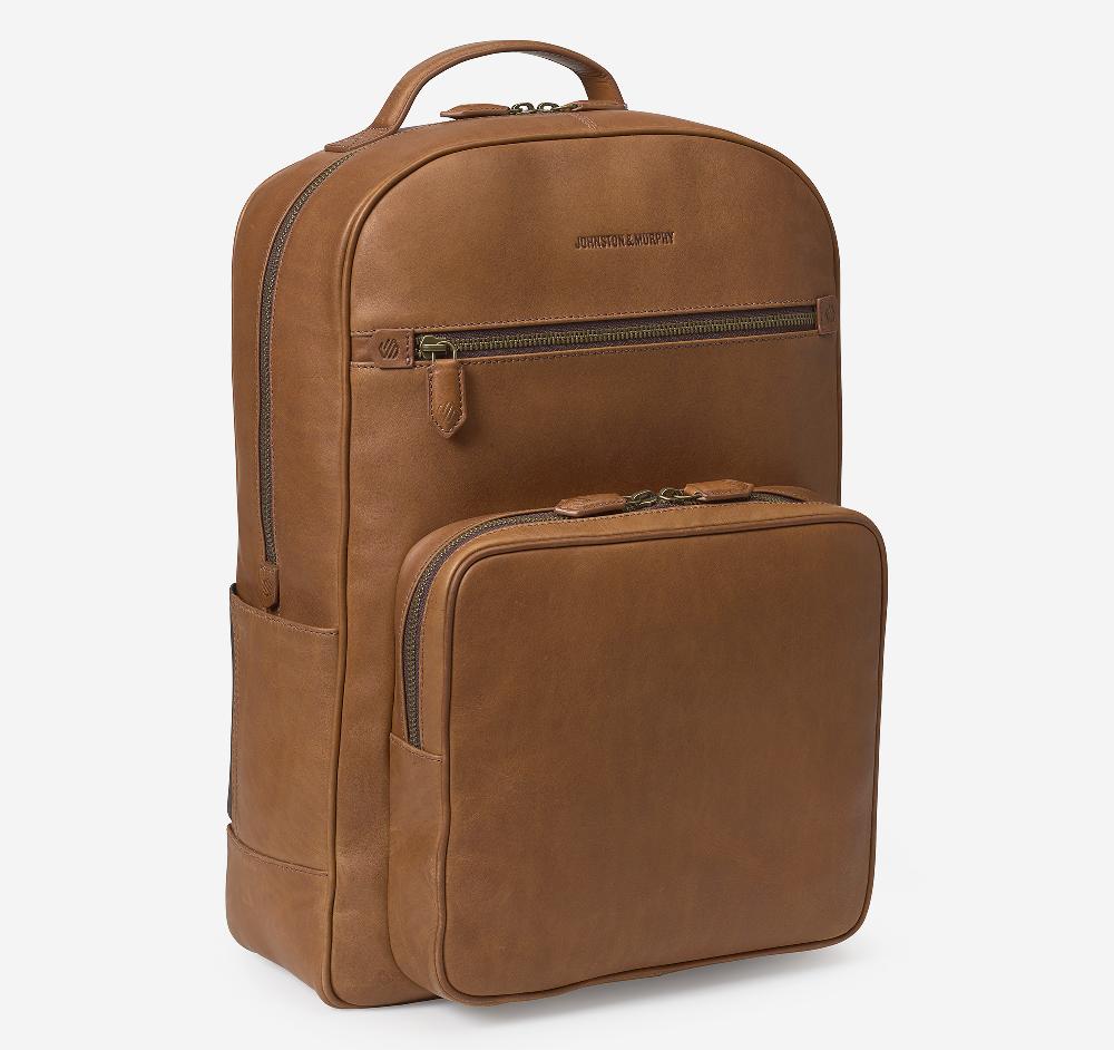 johnston & murphy Rhodes Backpack Tan Full Grain