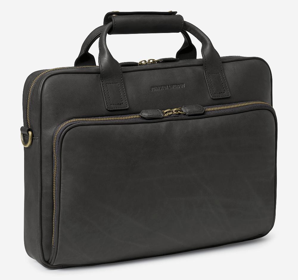johnston & murphy Rhodes Briefcase Black Full Grain