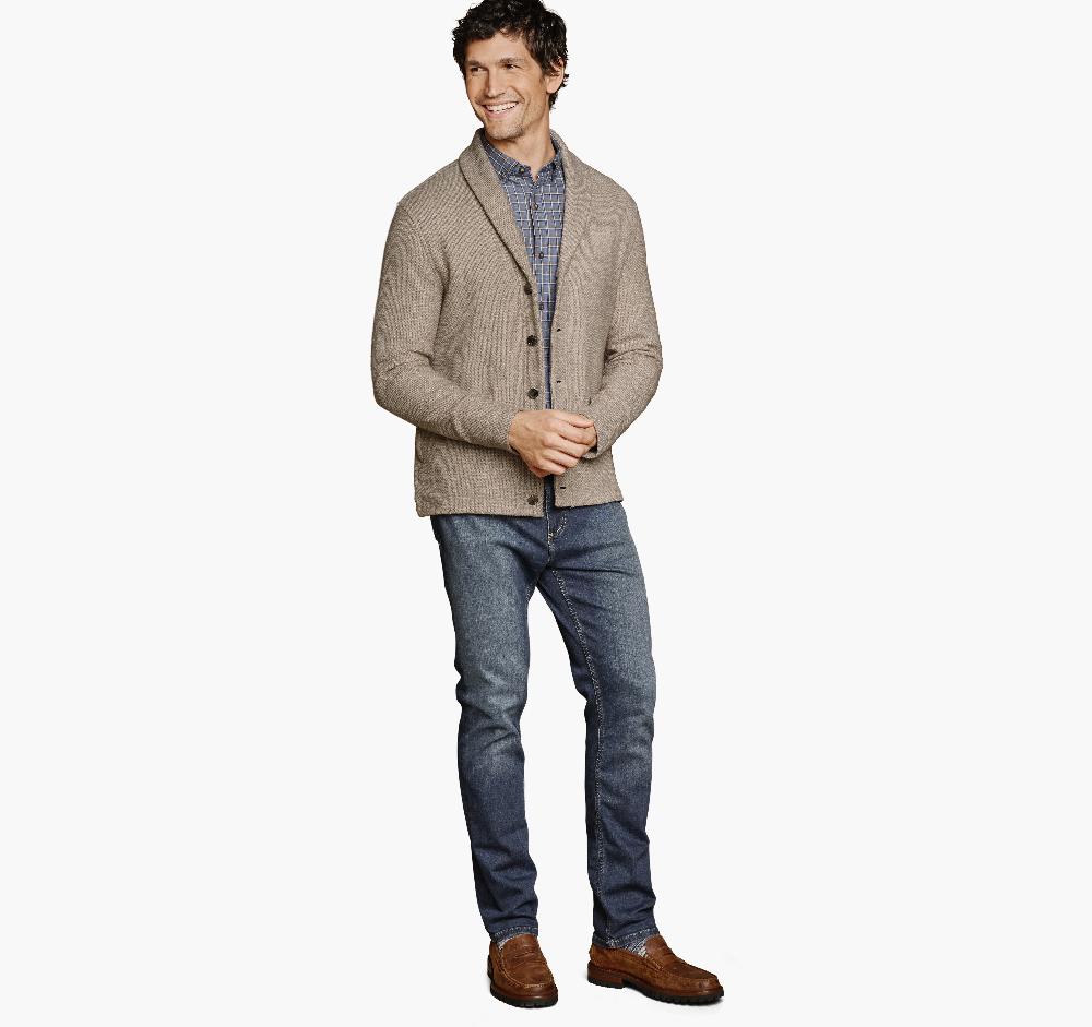 Johnston & Murphy Shawl Cardigan Oatmeal