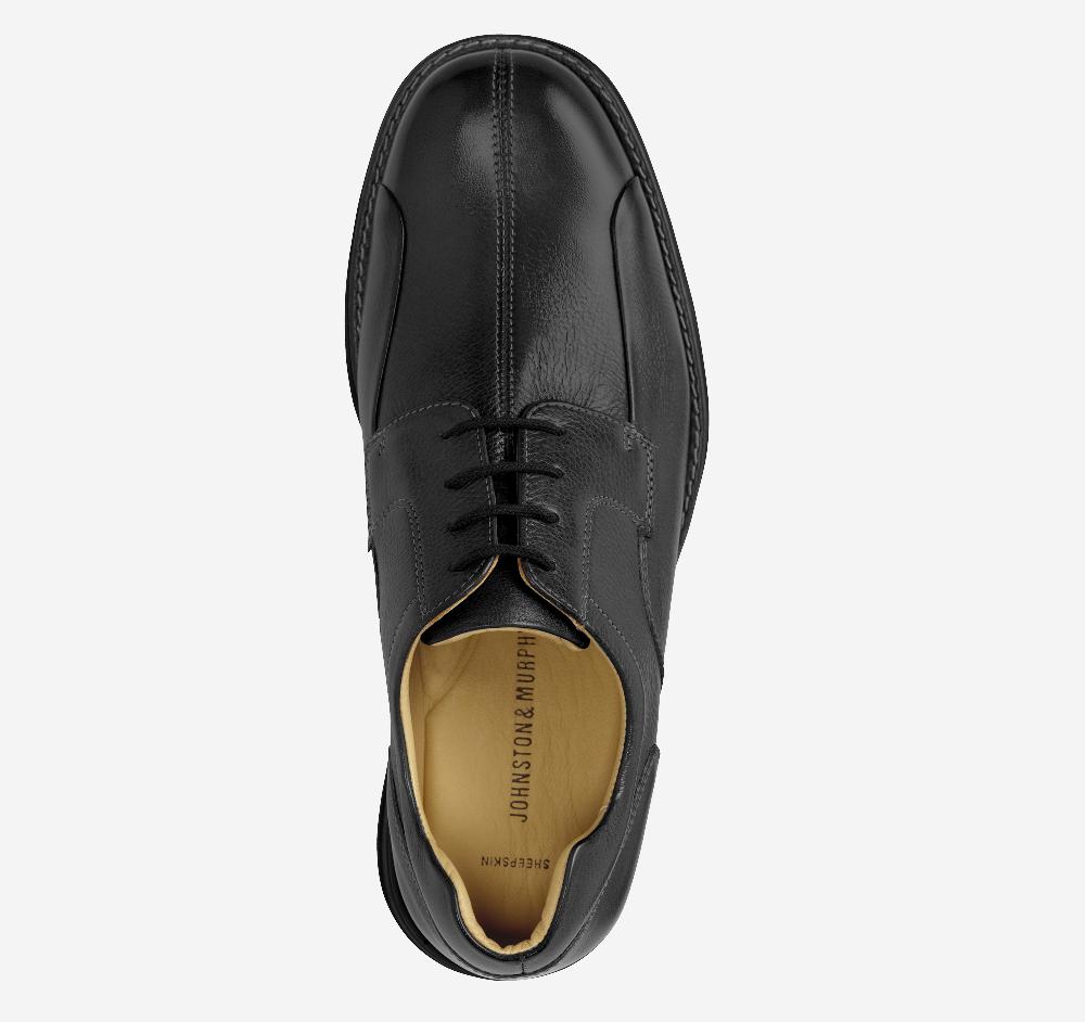 Johnston & Murphy Shuler Bicycle Black Tumbled Calf