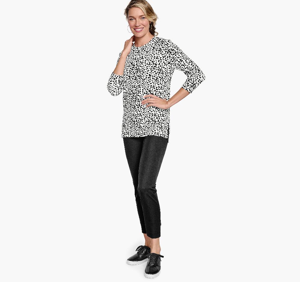 Johnston & Murphy Side-Slit Pullover Animal Print