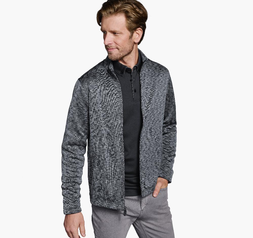 johnston & murphy Space Dye Full Zip Gray/Blue
