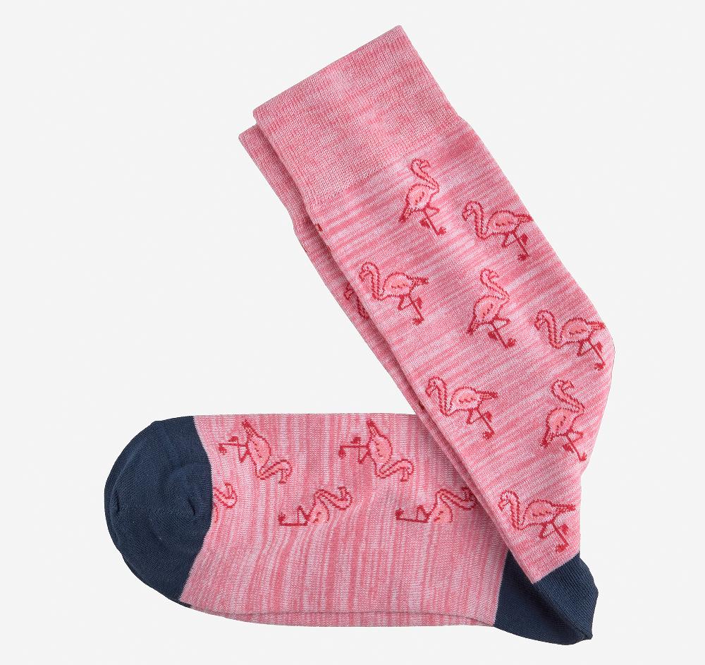 johnston & murphy Space Dyed Socks Pink Flamingos