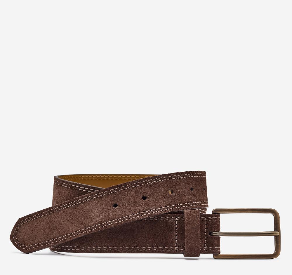 johnston & murphy Suede Belt Brown