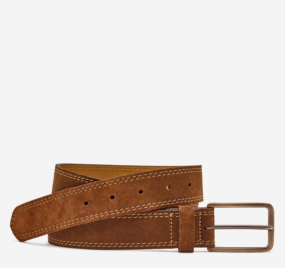 johnston & murphy Suede Belt Snuff