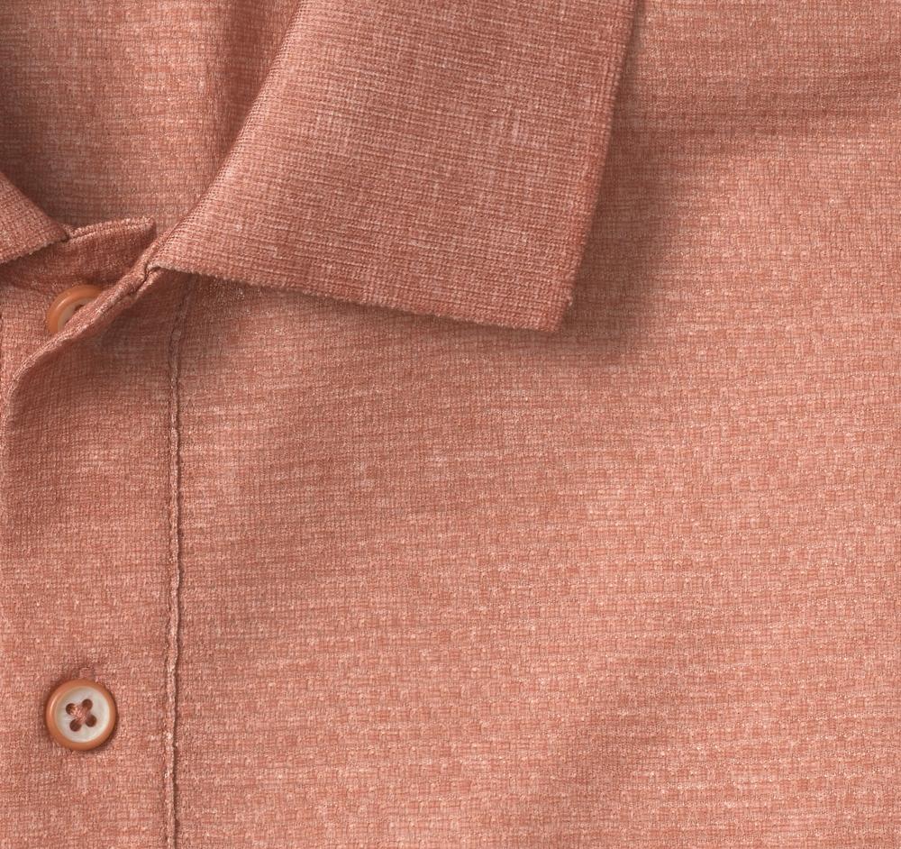 Johnston & Murphy Textured Print Polo Orange