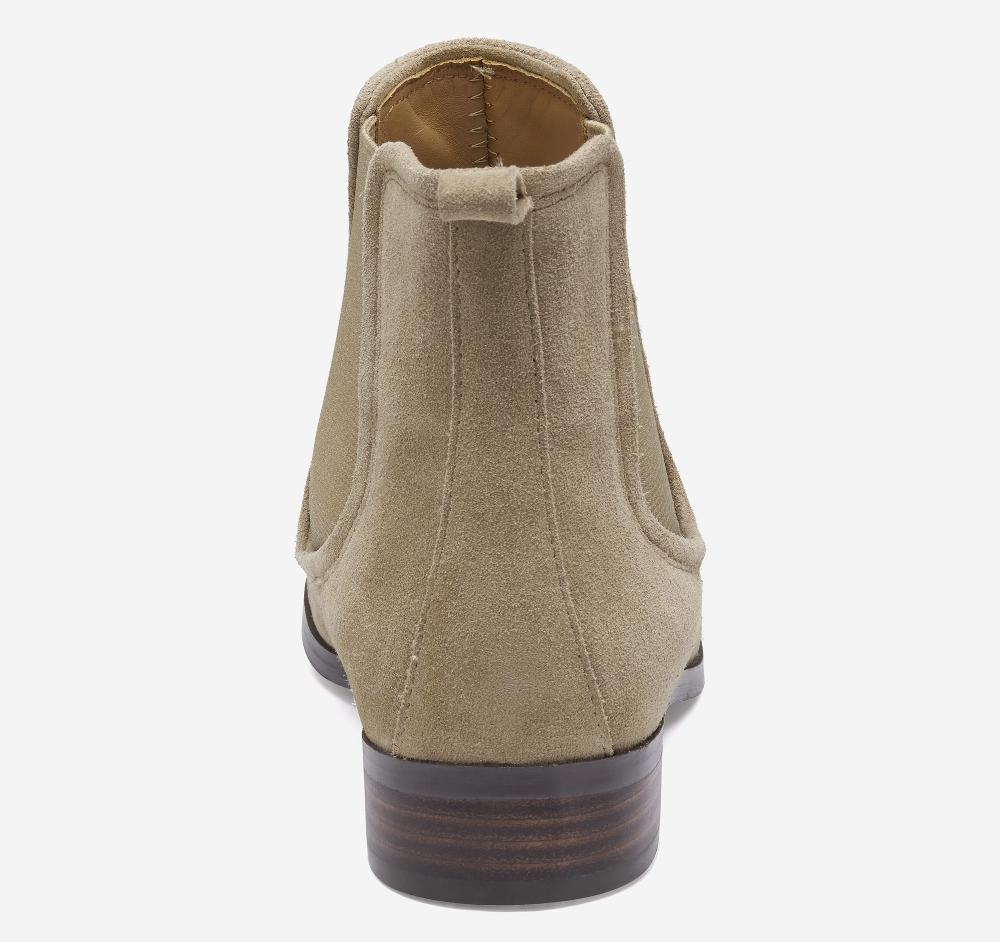 Johnston & Murphy Tinsley Chelsea Bootie Taupe Suede