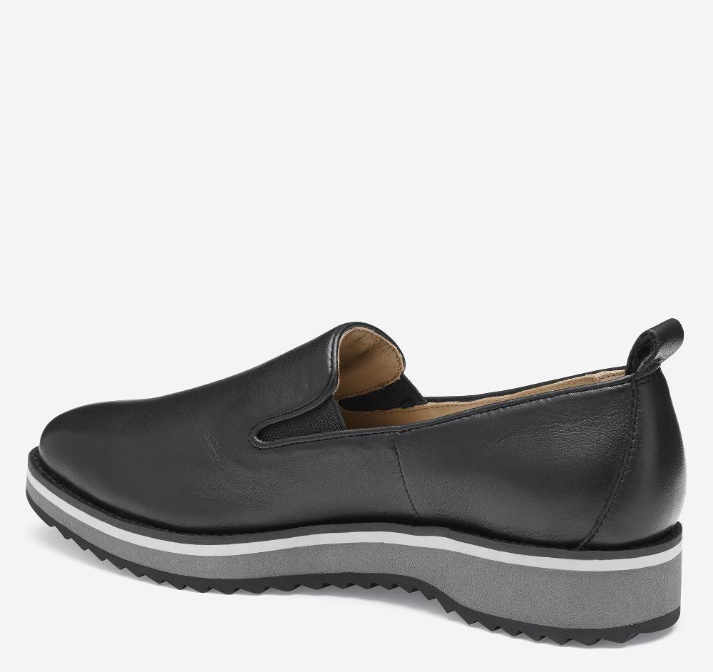 Johnston & Murphy Ulyssa Slip-On Black Nappa Leather