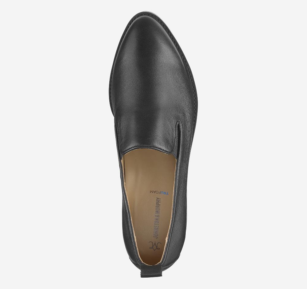 Johnston & Murphy Ulyssa Slip-On Black Nappa Leather
