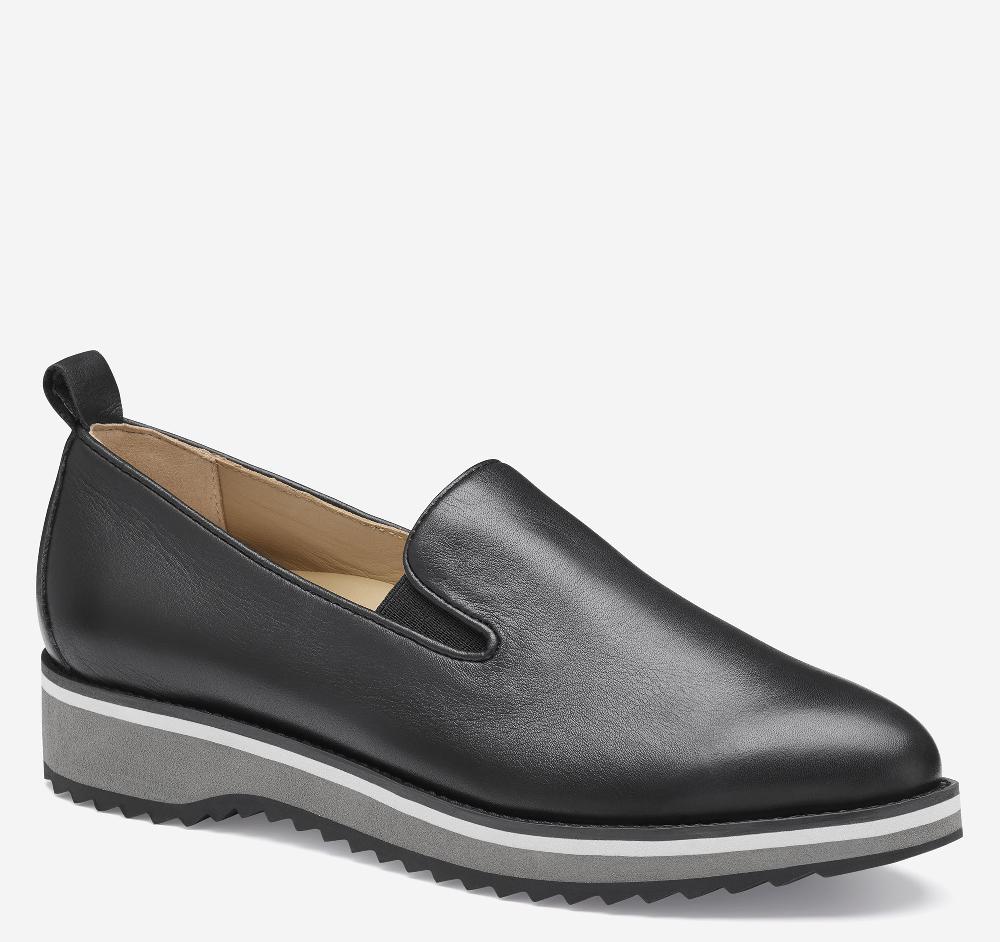 johnston & murphy Ulyssa Slip-On Black Nappa Leather
