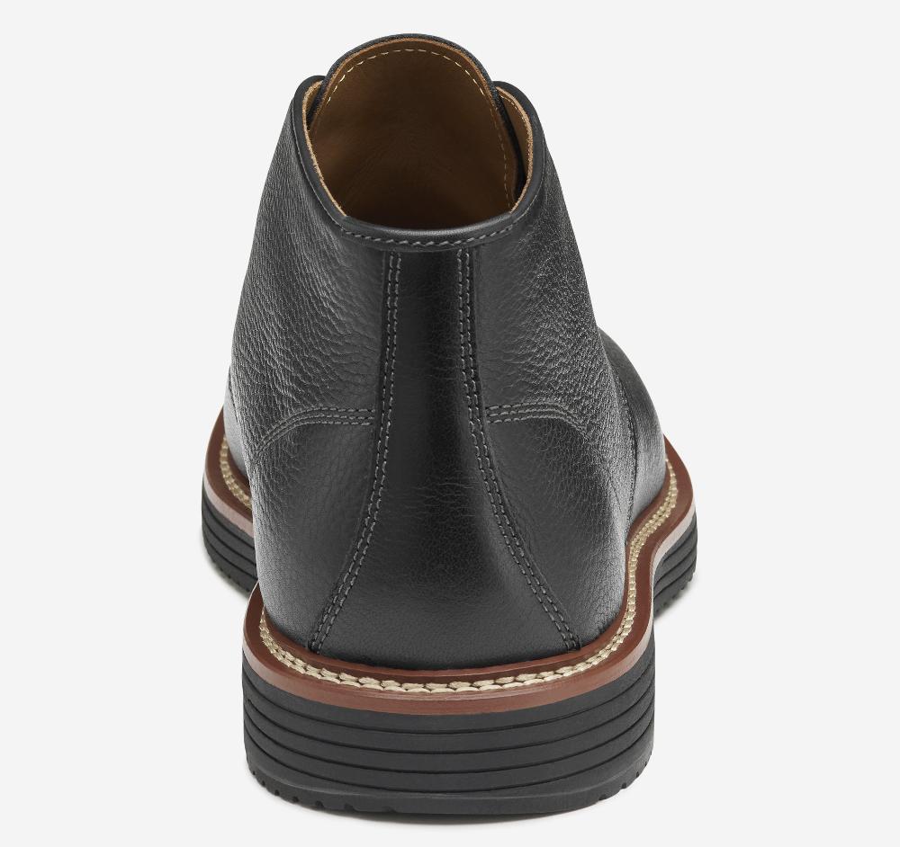 Johnston & Murphy Upton Chukka Black Full Grain