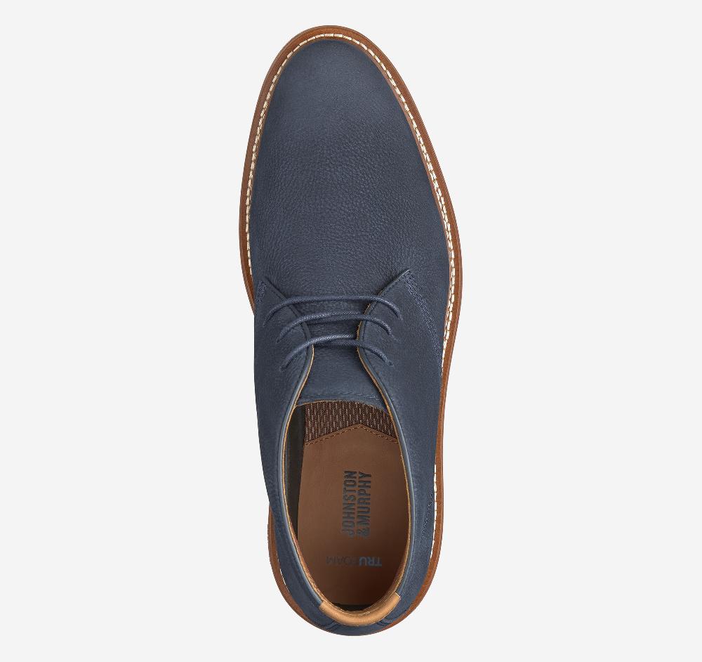 Johnston & Murphy Upton Chukka Navy Nubuck