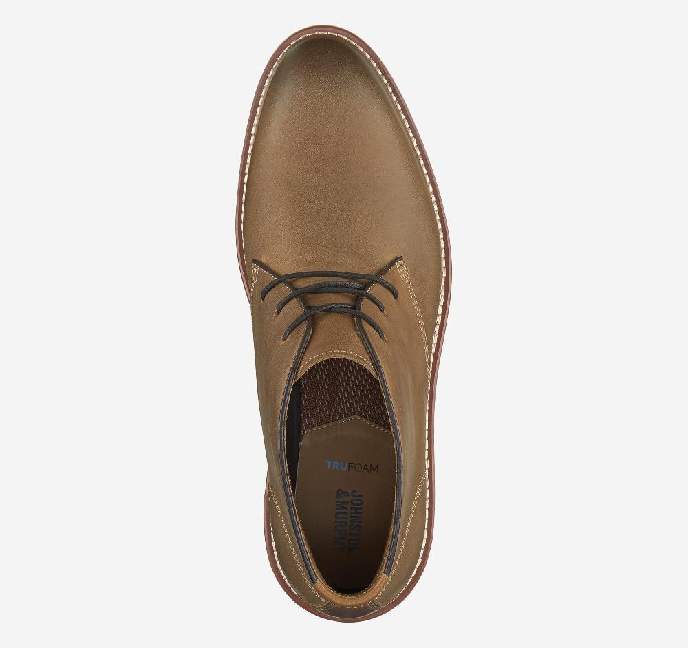 Johnston & Murphy Upton Chukka Tan Oiled Full Grain