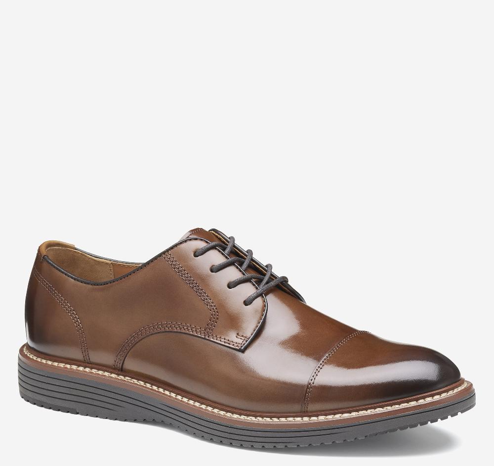 johnston & murphy Upton Dress Cap Toe Tan Full Grain