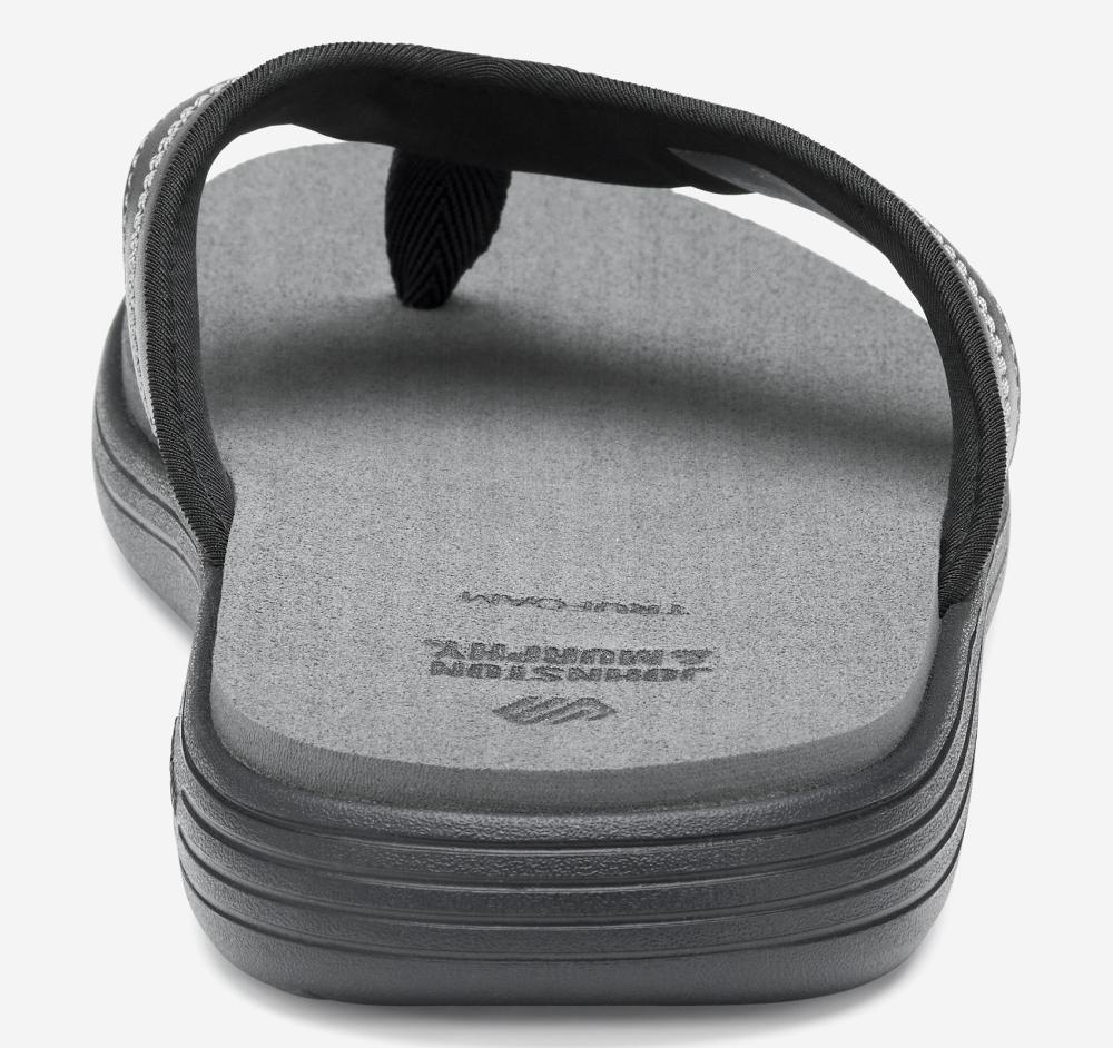 Johnston & Murphy Upton Flip-Flop Black Full Grain