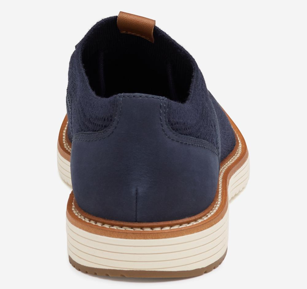 Johnston & Murphy Upton Knit Plain Toe Navy Knit