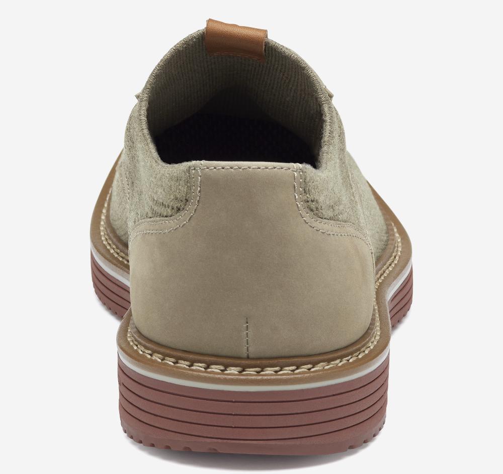 Johnston & Murphy Upton Knit Plain Toe Taupe Knit